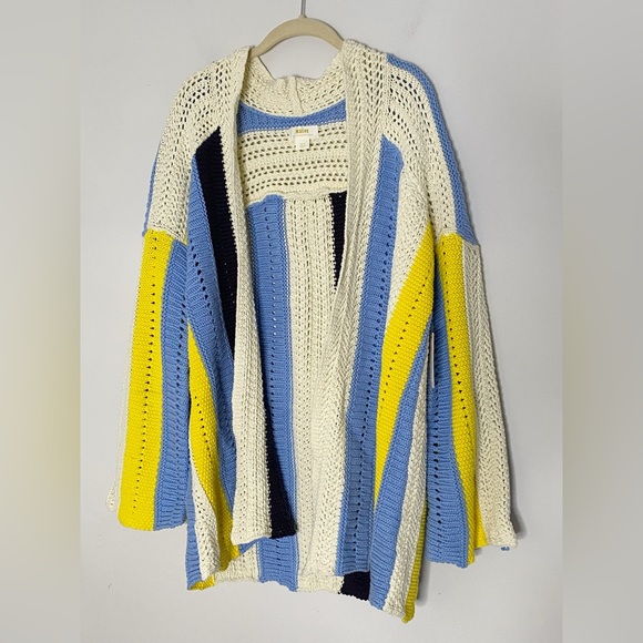 Anthropologie Maeve Striped Longline Cardigan - Picture 8 of 9
